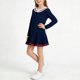 thumbnail image 1 of Vestido de solapa de manga larga para niñas, vestido informal con volantes para niñas, vestido de solapa de manga larga, vestido de poliéster para niñas, 1 of 9
