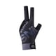 thumbnail image 1 of Guante de billar de 3 dedos, elástico, portátil, profesional, ajustable Negro Gris, 1 of 9