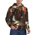 thumbnail image 2 of Pofeuu Medieval Knight Dog Print Mens Casual Hooded Collar Drawstring Hoodies Pullover Sweatshirts Casual Long Sleeve Shirts-XX-Large, 2 of 7