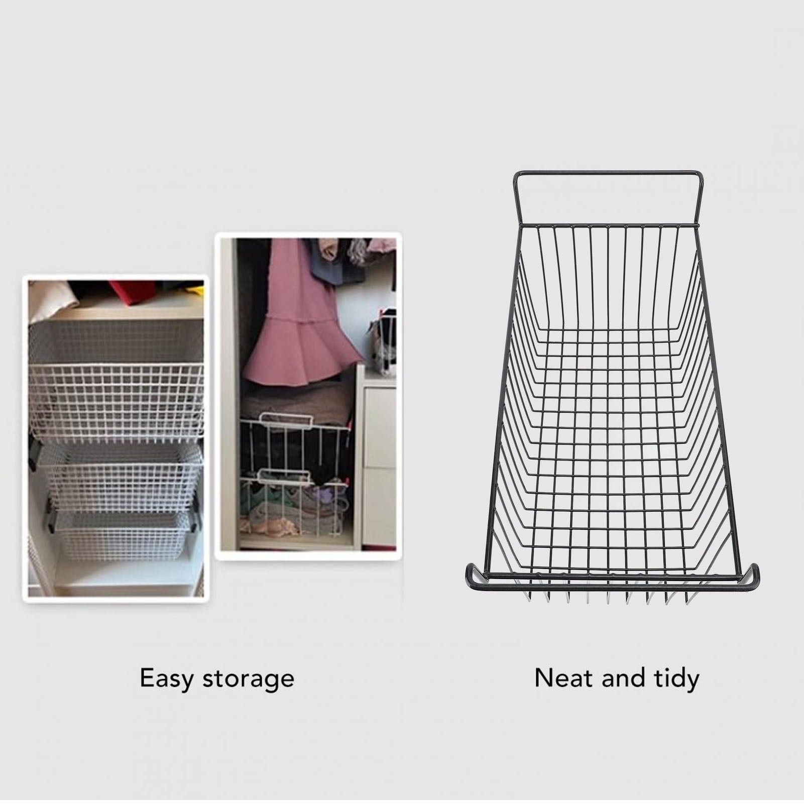 BACS DE RANGEMENT Empilables Paniers Métalliques Pour L'organisation