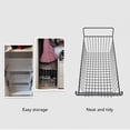 thumbnail image 4 of 2Pcs Chest Freezer Organizer Bins, Stackable Storage Rack Metal Wire Black, Durable, Easy to Clean, Wide Application, for, 4 of 8