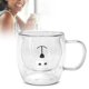 thumbnail image 1 of Linda taza de té de agua de doble pared de vidrio con forma de oso de 250 ml ANGGREK  Otros, 1 of 8