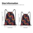 thumbnail image 4 of Kdxio Circular Stripes Print Drawstring Backpack Bag,Waterproof Draw String Back Sack, Gym Drawstring Bags Swim Bag For Unisex, 4 of 9