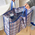 thumbnail image 2 of (Observaciones Sobre Embalaje Individual Independiente) Mudanza Bolso Mano Tejida Impermeable Almacenamiento Ropa Y Edredones Gran Capacidad (azul) Azul 70*50*23, 2 of 4