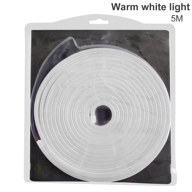 Advancent 12V LED NEON STRIP IMPERMEABLE CAUCHO CUERDA LUCES LÁMPARA INTERIOR EXTERIOR DIY Iluminación y accesorios luz blanca cálida 5M