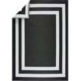 thumbnail image 5 of Playa Rug Reversible Indoor/Outdoor 100% Recycled Plastic Floor Mat/Rug - Weather, Water, Stain, Fade and UV Resistant - Paris- Black & White (6'x9'), 5 of 7