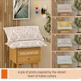 thumbnail image 6 of Color Sense 100% Cotton Printed Duvet Percale Set, Soft Feel, Lightweight & Breathable, 3-Piece Percale Set Queen Kalampur, 6 of 9