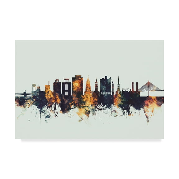 Trademark Fine Art 'Charleston South Carolina Skyline IV' Canvas Art by Michael Tompsett