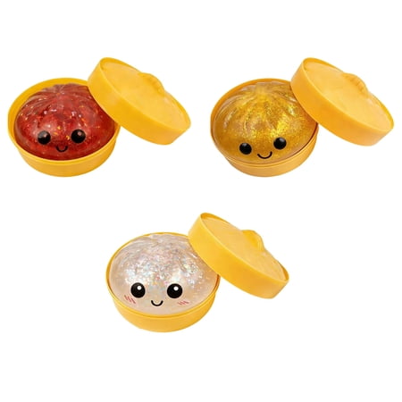2026 Upgrade Glitter Dumpling Dumpling Squishy Glitter Dumplings Stress Ball for Playing Party Alone 3PCS