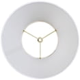 thumbnail image 4 of Springcrest Off White Small Lamp Shade 6" Top x 11" Bottom x 8" High x 8.5" Slant (Spider) Replacement with Harp and Finial, 4 of 6
