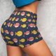 thumbnail image 4 of Balery Cute Puffer Fish Pantalones cortos de entrenamiento estampados para mujer, sin costuras, ajustados, para gimnasio, yoga, correr, deportes, ejercicio activo, fitness.-Large, 4 of 8