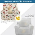 thumbnail image 5 of Renewold Santa Claus Beige Couch Cover Recliner Comfy Chair Cover for Recliner 4 Pieces Anti-Slip Single Seat Couch Slipcover Stretch Furniture Protector for Living Room, 5 of 8