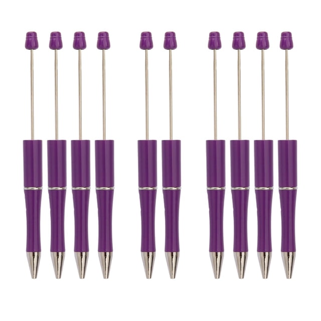 10 Uds. Bolígrafo de Perlas Creativo, Bolígrafo de Perlas, Suministros de Escritura para Oficina, Bolígrafos para Manualidades DIY, Bolígrafo de Escri violetas