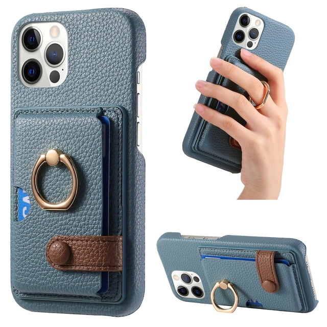 Compatible con iPhone 11 Pro Max, Funda GANGXUN con soporte magnético y tarjetero