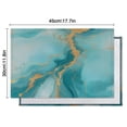 thumbnail image 6 of Blue Gold Marble Pattern Summer Placemats Table Placemats Set Of 4-Linen Kitchen Washable Placemats Table Mats 11.8"x17.7" Non-Slip Heat Resistant, 6 of 6