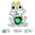thumbnail image 3 of ROSIANNA Frog Princess Crown Clear Enamel Bead Charm, 925 Sterling Silver, 3 of 6