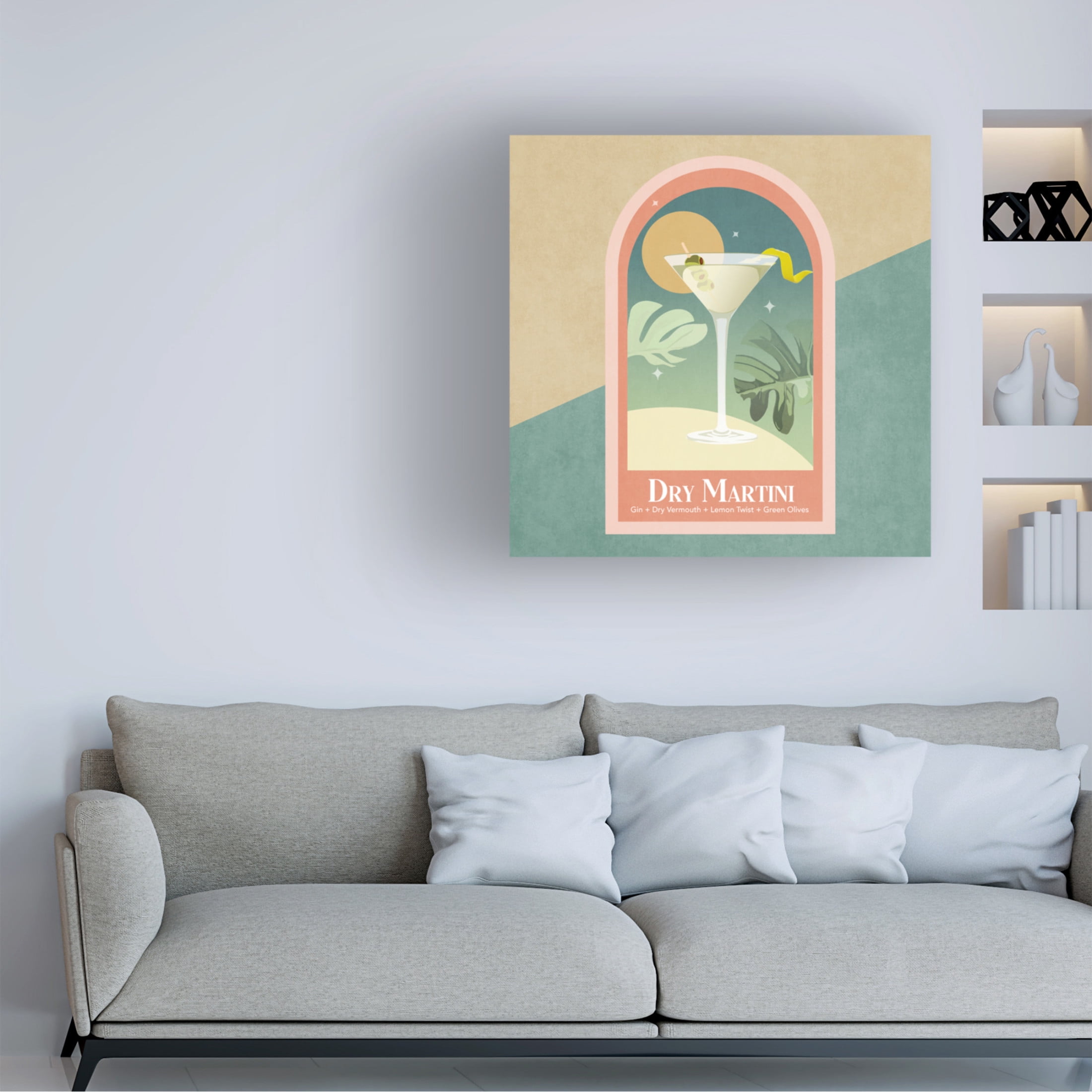 Trademark Fine Art Emel Tunaboylu Kokteyl Dry Martini Canvas Wall Art