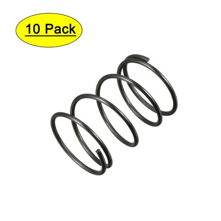 

1.2mm Wire Dia 19mm Outer Diameter 25mm Long Compression Springs Black 10Pcs