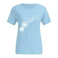 thumbnail image 4 of T-Shirt à Manches Courtes à Col Rond Imprimé pour Femmes, 4 of 5