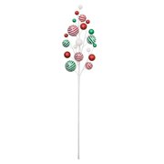 Red, Green & White Mini Ball Ornament Spray by Ashland-Christmas Ornaments