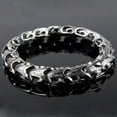 thumbnail image 3 of EOEMY Stainless Steel Cool Men Wrist Bracelet Link Chain Solid Male Jewelry 8.66" 11mm-Silver, 3 of 4
