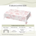 thumbnail image 5 of ZNDUO Rectangle Table Cloth, Pink Romantic Love Pattern Waterproof Stain Resistant Washable Polyester Table Cover, 54 X 72 Inch, 5 of 8