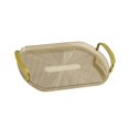 thumbnail image 4 of Serving Tray with Golden Handles Cosmetics Tray Desktop Decorative Tray Decorative for Meals,Snacks Light Brown, 4 of 7