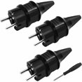 thumbnail image 1 of Toma de corriente macho, enchufe eléctrico, toma macho, toma de 250 V (16 A), a prueba de salpicaduras y duradera Se puede utilizar para contacto de puesta a tierra de cable de 6-16 mm Enchufe SEBS, IP44, paquete de 3, 1 of 5