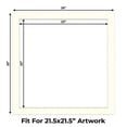 thumbnail image 2 of Cream Linen Picture Frame Mat for 25x25 Frames - Fits 22x22 Photos - 1 Mat, 2 of 7