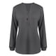 thumbnail image 5 of Blusas para mujer,Camiseta de manga larga con cuello en V para mujer, blusa informal de poliéster, top liso para uso diario, sopatenor, 5 of 7