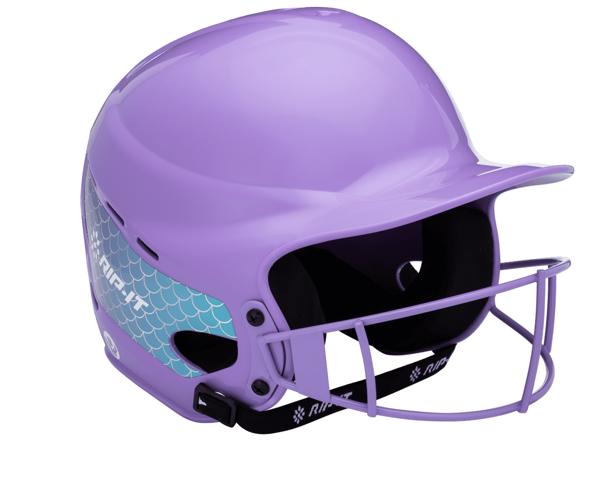 RIPIT Play Ball Softball Batting Helmet Ombre Mermaid Lavender