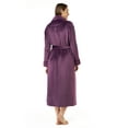 thumbnail image 2 of Turquaz Linen Purple Plush Soft Warm Fleece Women's Robe, Small, 2 of 3