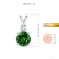 thumbnail image 3 of ANGARA Lab Grown 1.2 Ct Emerald Solitaire V-Bale Pendant with Lab Diamond for Women in 14K White Gold (Size-7mm) | May Birthstone, Anniversary, Jewelry Gift for Women | Lab-Grown Emerald Necklace, 3 of 8
