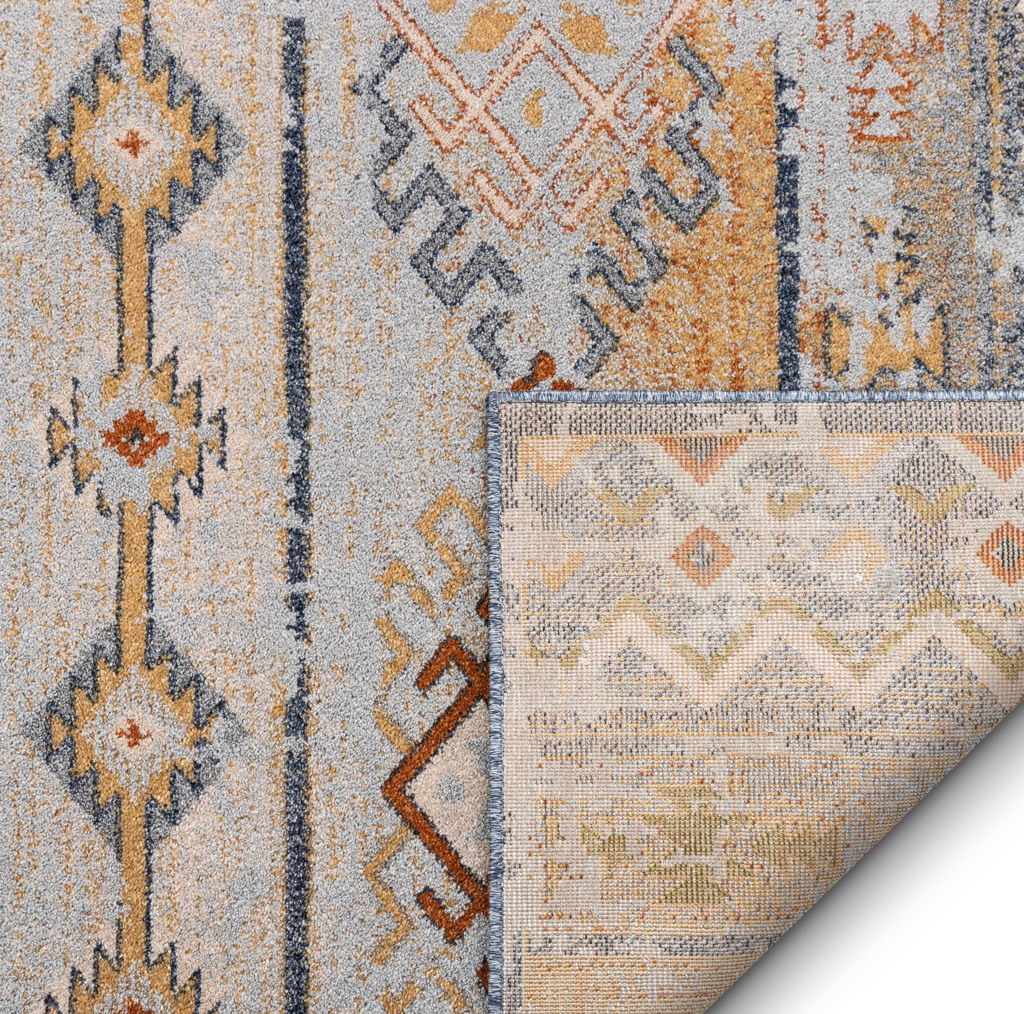 Well Woven Omaha Alu Vintage Distressed Tribal Modern Global Cream 5'3" x 7'3" Area Rug