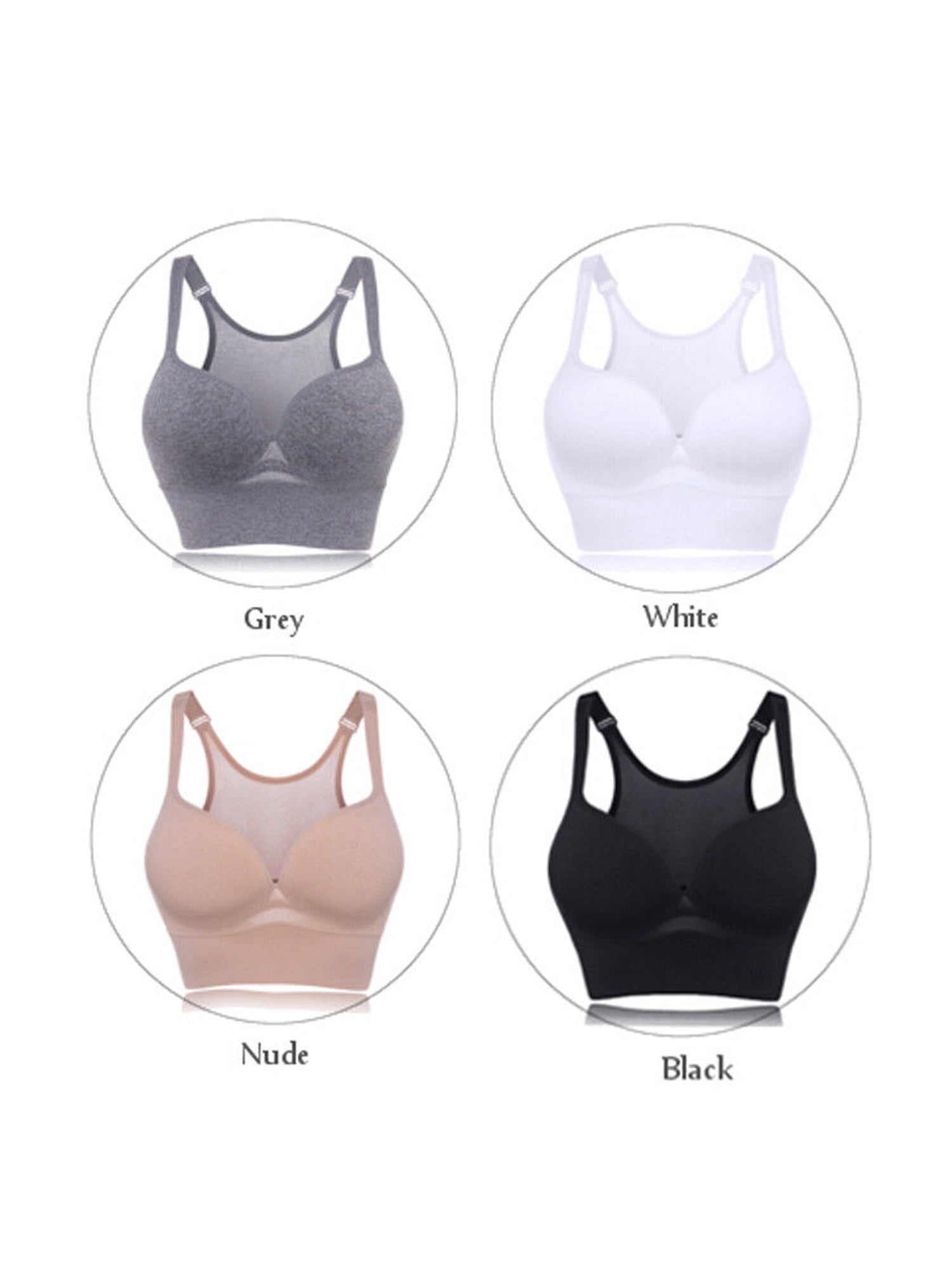  NSADE Solid Seamless Wire Free Push Up Bra Soft Bras for Women  Double Breasted Sexy Lingerie Comfort Breathable Bralette (Bands Size :  32(70AB), Color : Coffee) : Clothing, Shoes & Jewelry