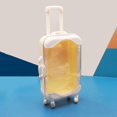 thumbnail image 3 of 1/12 Mini Trolley Luggage Doll Jewelry Small Clothes Suitcase Dollhouse Supplies Scenery Pretend Furniture Simulation Decoration , Yellow, 15x9x4.8cm, 3 of 5
