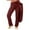 r-155Wine1, variant on Nafuu Females Thermal Underwear Pants Casual Sweat Elastic High Waist Solid Color Full Length Winter Soft Home Thermal Wear