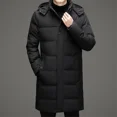 thumbnail image 4 of Chaqueta larga con capucha y plumón para hombre, chaqueta acolchada de plumón de pato de marca de diseñador para invierno, chaqueta informal para hombre, abrigo frío para hombre, 4 of 5