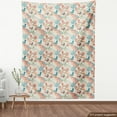 thumbnail image 3 of Ambesonne East Fabric by the Yard Upholstery, Japanese Nature, 3 Yards, Salmon Pale Green Blue, 3 of 4