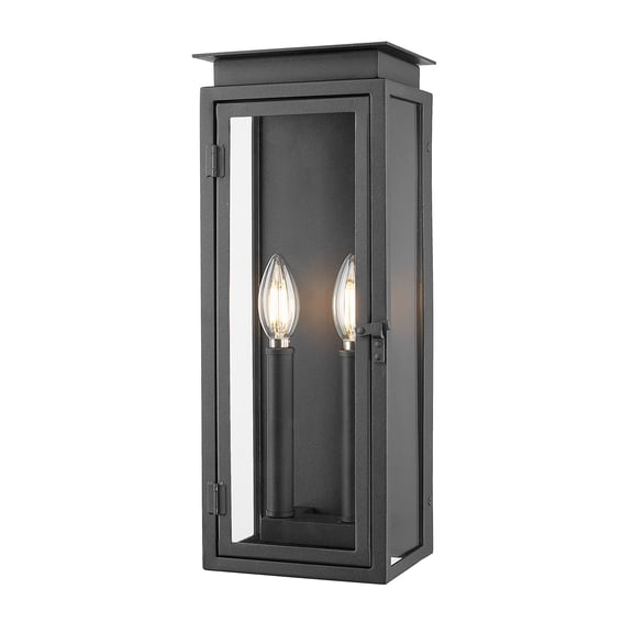 Z-Lite 5018S Nova 2 Light 17" Tall Outdoor Wall Sconce - Black