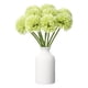 thumbnail image 1 of Uxcell 10 piezas de flores de bola de crisantemo artificiales, ramo de flores de crisantemo falso de seda para decoración de hogar, jardín, boda y fiesta, verde, 1 of 7