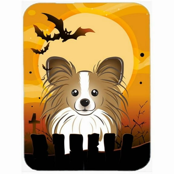 Caroline's Treasures Halloween Papillon Glass Cutting Board Large