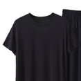 thumbnail image 5 of BaoFuBaoMei Mens Pajamas Set Big and Tall 2 Piece Crew Neck Lounge Sets Short Sleeve Top Joggers Sleepwear Sets Comfy Soft Loungewear with Pockets, 5 of 5