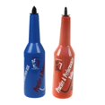 thumbnail image 1 of 2Pcs Flair Bartender Bartending Practice Bar Pub Bottle Wine Cocktail Shaker - Red & Blue, 1 of 10
