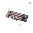 thumbnail image 1 of 1pc Add On Cards NVMe M.2 SSD To PCIe 3.0 4.0 x4, SATA M.2 SSD To SATA dual-purpose Adapter With Bracket PCIE to M2/M.2 Adapter Half, 1 of 6