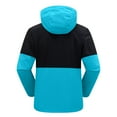thumbnail image 4 of Bigersell Women Long Sleeve Zip up Jackets Ski Suits Fall and Winter Women Rain Jackets Outdoor Removable Waterproof Keeping Warm Thicken Hooded Patchwork Raincoat Ski Suit Female Full Zip Warm Coats, 4 of 6