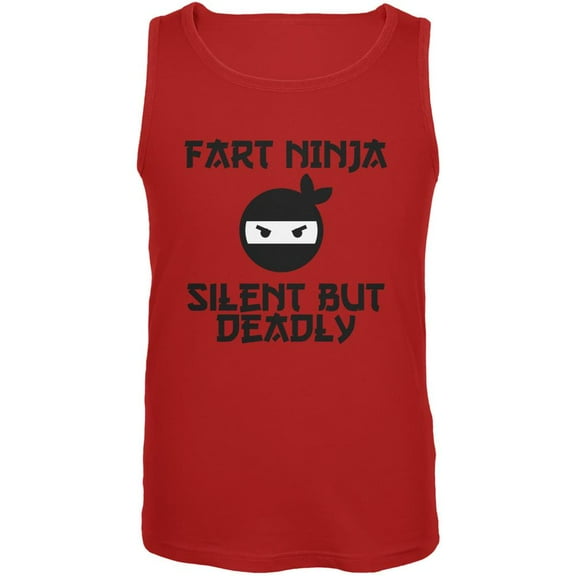 Fart Ninja Red Adult Tank Top - X-Large