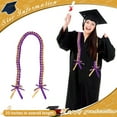 thumbnail image 5 of MERILER Blue and White Graduation Ribbon Lei Necklace - Handicraft Knitted, Customizable Length, Perfect for Graduation Ceremony and Party, 5 of 7