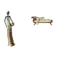 thumbnail image 1 of Figura africana de escritorio, estatua de mujer tribal, muñeca en miniatura, sofá, adorno coleccionable de resina, ideal para regalar, decoración del, 1 of 8
