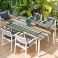 thumbnail image 2 of Sage Green Vintage Table Cloths for 6 Foot Rectangle Tables, Brown Retro Farmhouse Elegant Pastoral Patio Waterproof Elastic Fitted Tablecloths, Washable Rectangular Table Cover for Camping, 2 of 8